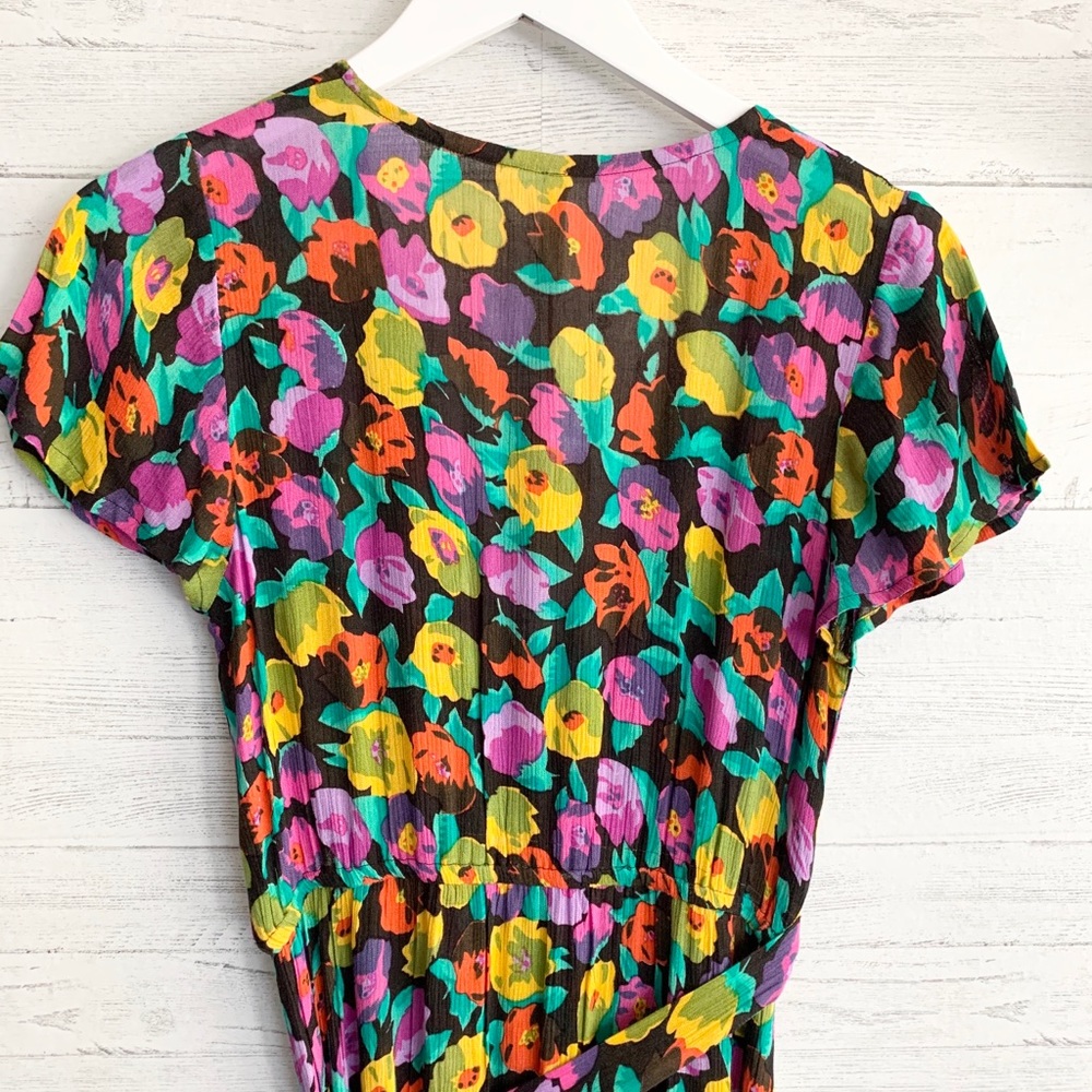 Raga Black Floral Wrap Dress - Picture 8 of 15